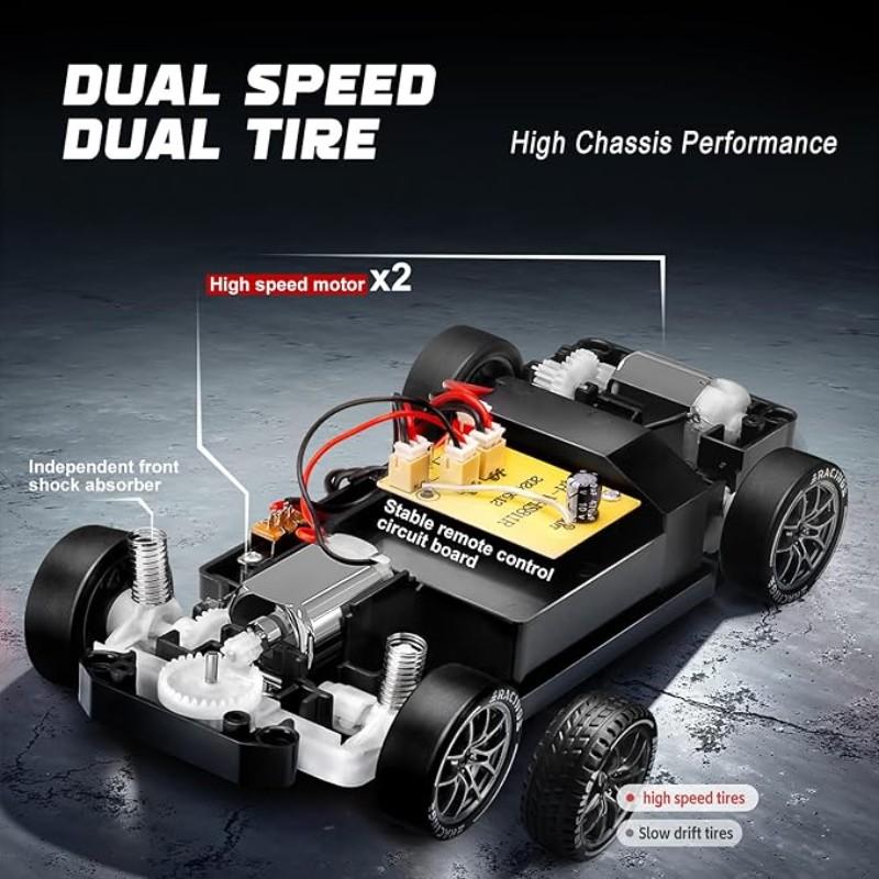 1:24 Scale 4WD Remote Control Drift Car  High-Speed Racing • Precision Drifting • Lights & Obstacles