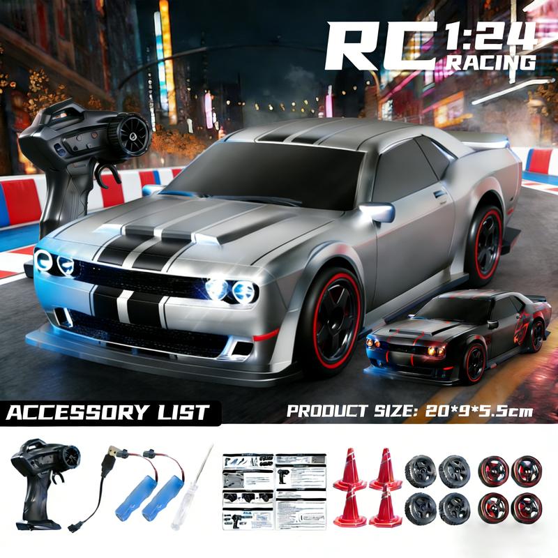 Full proportional throttle 1：24 silver rc racing cars