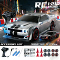 Full proportional throttle 1：24 silver rc racing cars